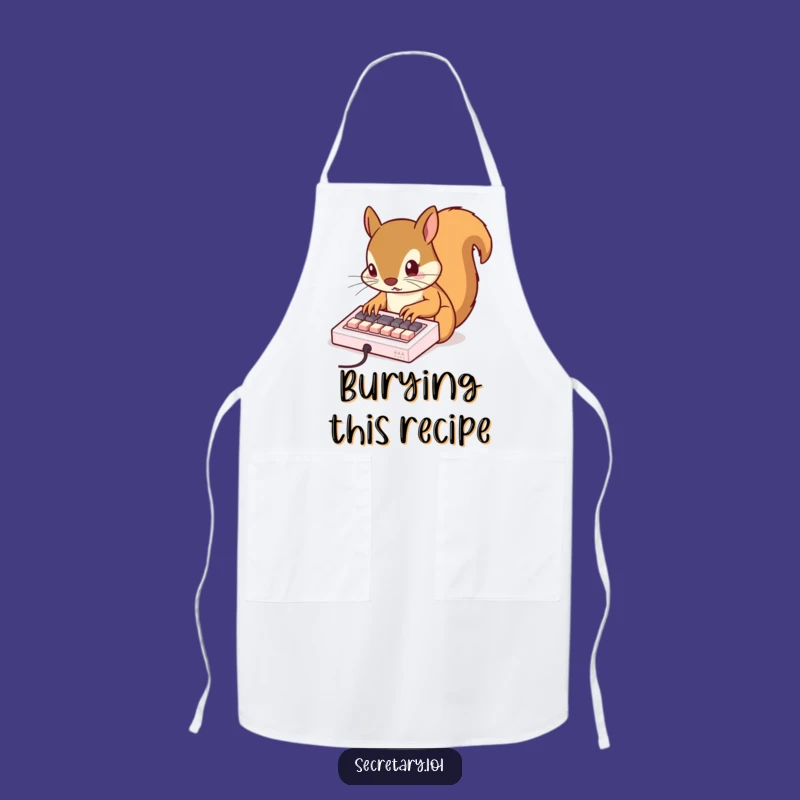 Funny Squirrel Typing Apron - Chef's Speedy Kitchen Gift