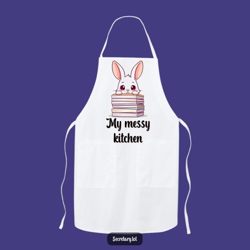 Funny Rabbit Chef Apron: Overwhelmed Rabbit - Hilarious Kitchen Gift