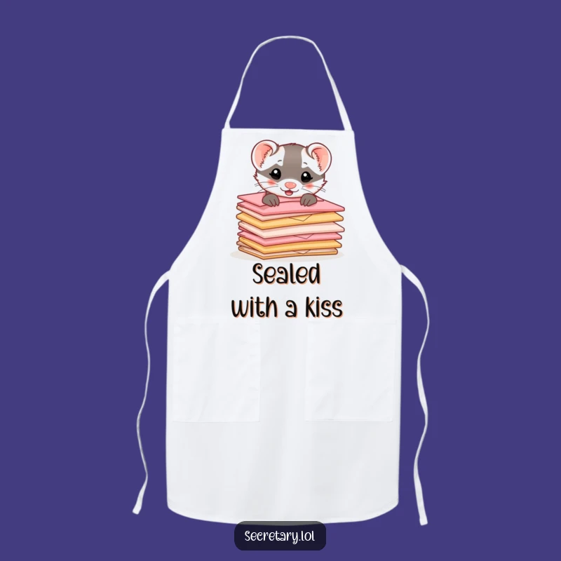 Funny Ferret Kitchen Apron - Cute Pet Chef Accessory