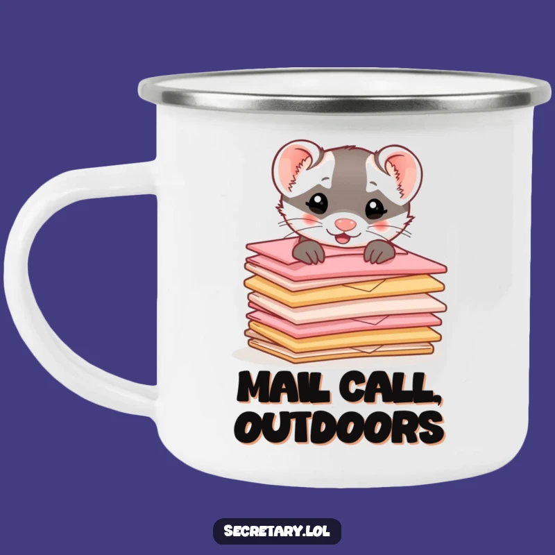 Funny Ferret Campfire Mug - Durable Pet Lover's Drinkware