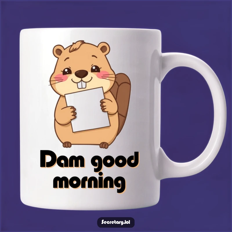 Funny Beaver Filing Paper Mug - Diligent Worker's Humorous Gift