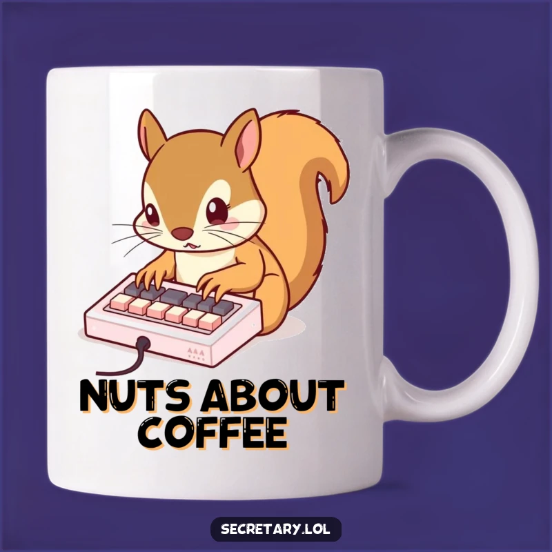 Funny Squirrel Typing Mug - Techie Animal Lover's Funny Gift