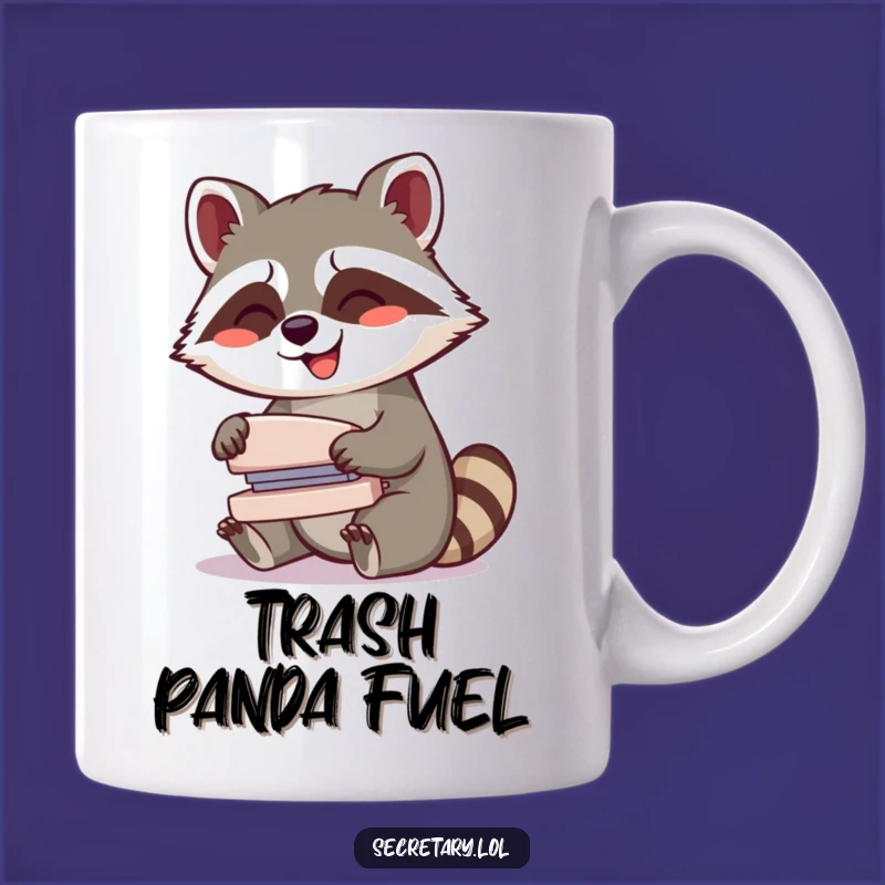 Funny Raccoon Stapler Mug: Giggling Office Mischief - Hilarious Gift