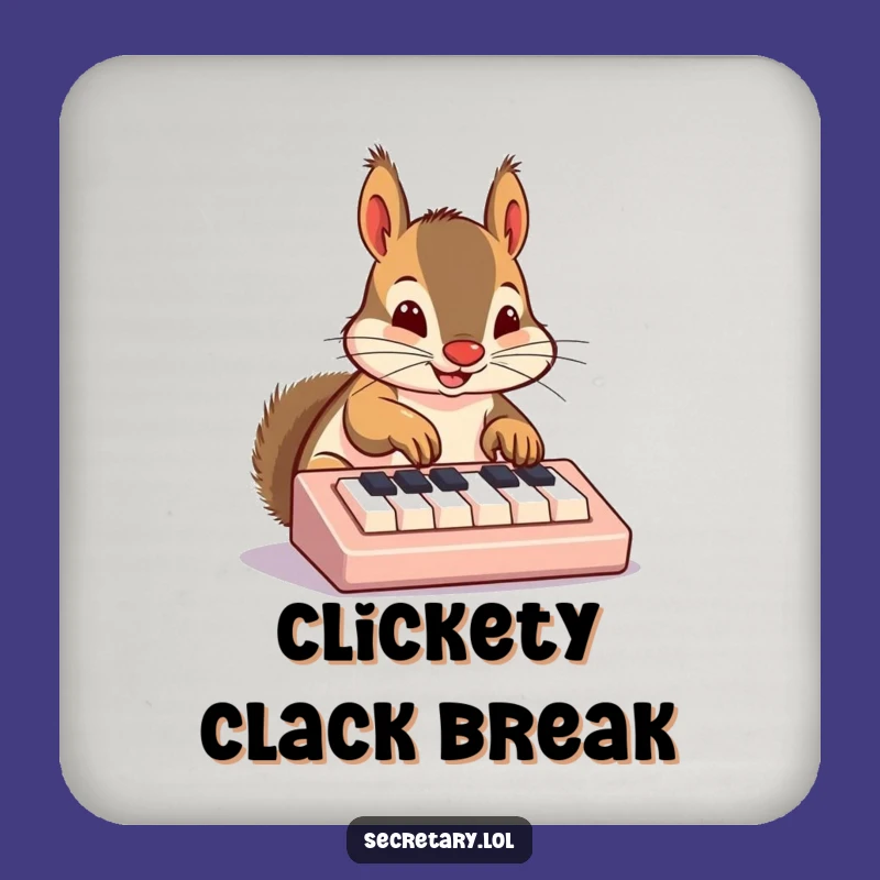 Funny Squirrel Keyboard Coaster: Hilarious Protection for Your Surfaces