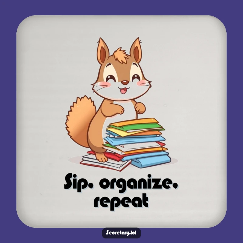 Funny Squirrel Coasters (Set of 4): Protect Surfaces with Enthusiastic Art