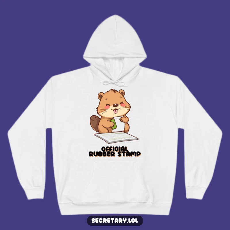 Cozy Funny Beaver Stamping Hoodie: Warm Diligent Beaver Sweatshirt - Gift Idea