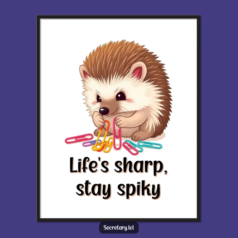 Funny Free Printable Hedgehog Wall Art - Organized Charm Downloadable Decor