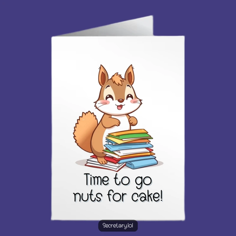 Free Printable Birthday Card: Squirrel Organizing, Energetic Celebration!