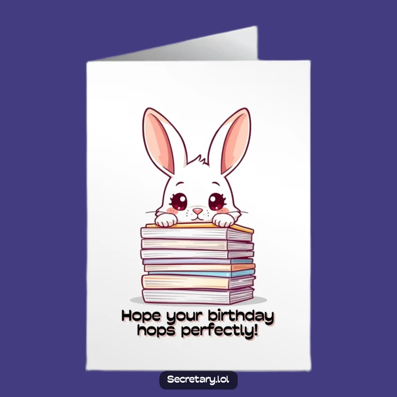 Free Printable Birthday Card: Curious Rabbit Overwhelmed, Hilarious Surprise!