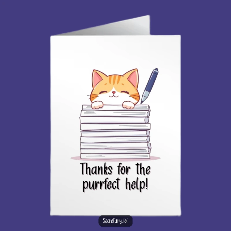 Free Printable Cat Thank You Card - Adorable Downloadable Gift for Gratitude
