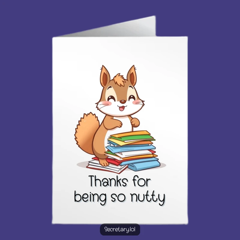 Free Printable Thank You Card: Squirrel Organizing, Colorful Gratitude!