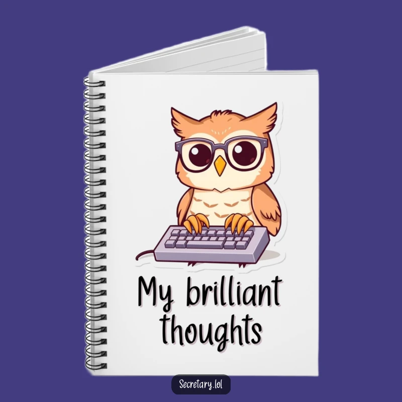 Funny Owl Notebook: Spectacled Owl Journal for Hilarious Ideas and Notes