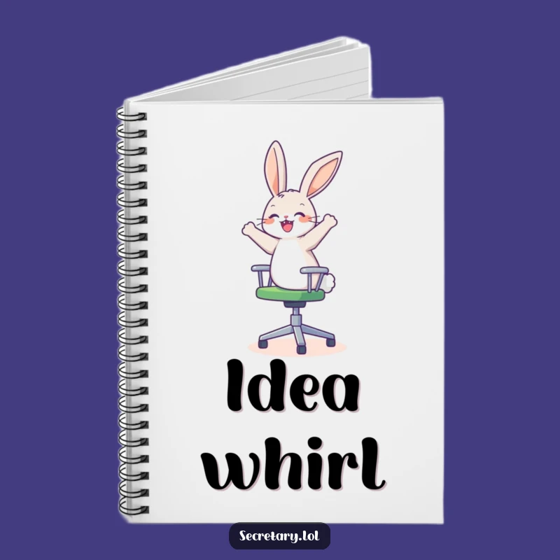 Funny Bunny Office Chair Notebook: Dizzy Companion for Your Ideas