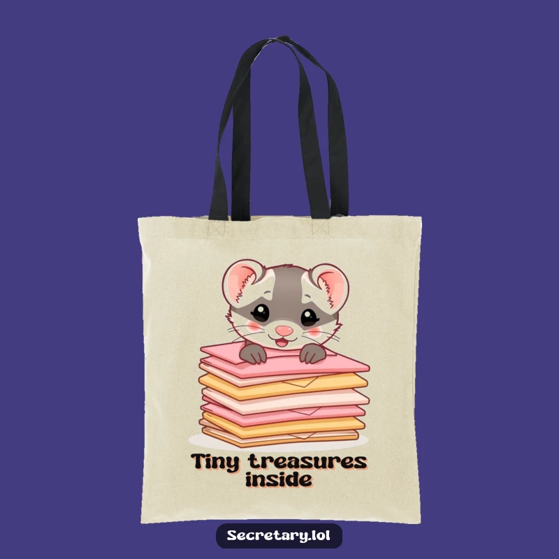 Funny Ferret Tote Bag - Cute Pet Accessory for Everyday Errands