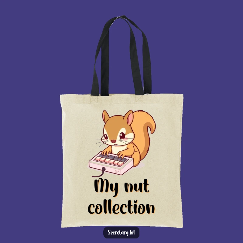 Funny Squirrel Typing Tote Bag - Carry Your Tech Gear with Pizzazz